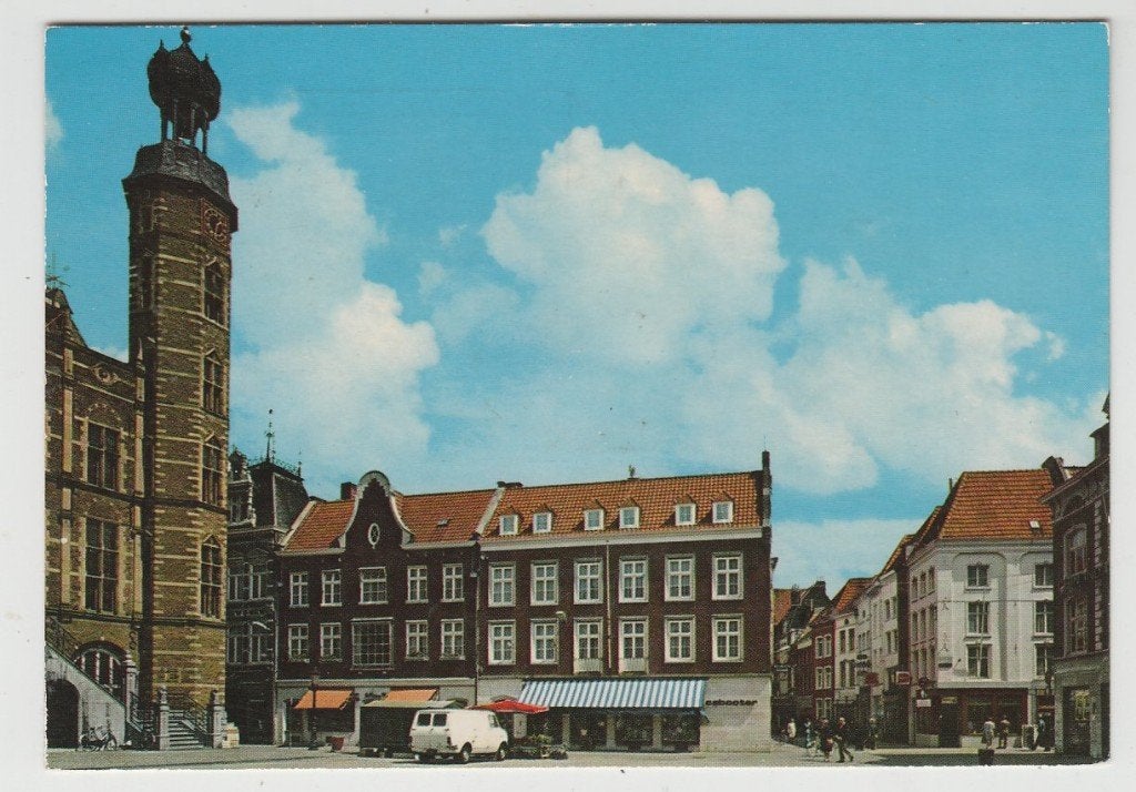 Venlo Markt Stadhuis Gelopen 1977, Verzenden, 1960 tot 1980, Gelopen, Limburg