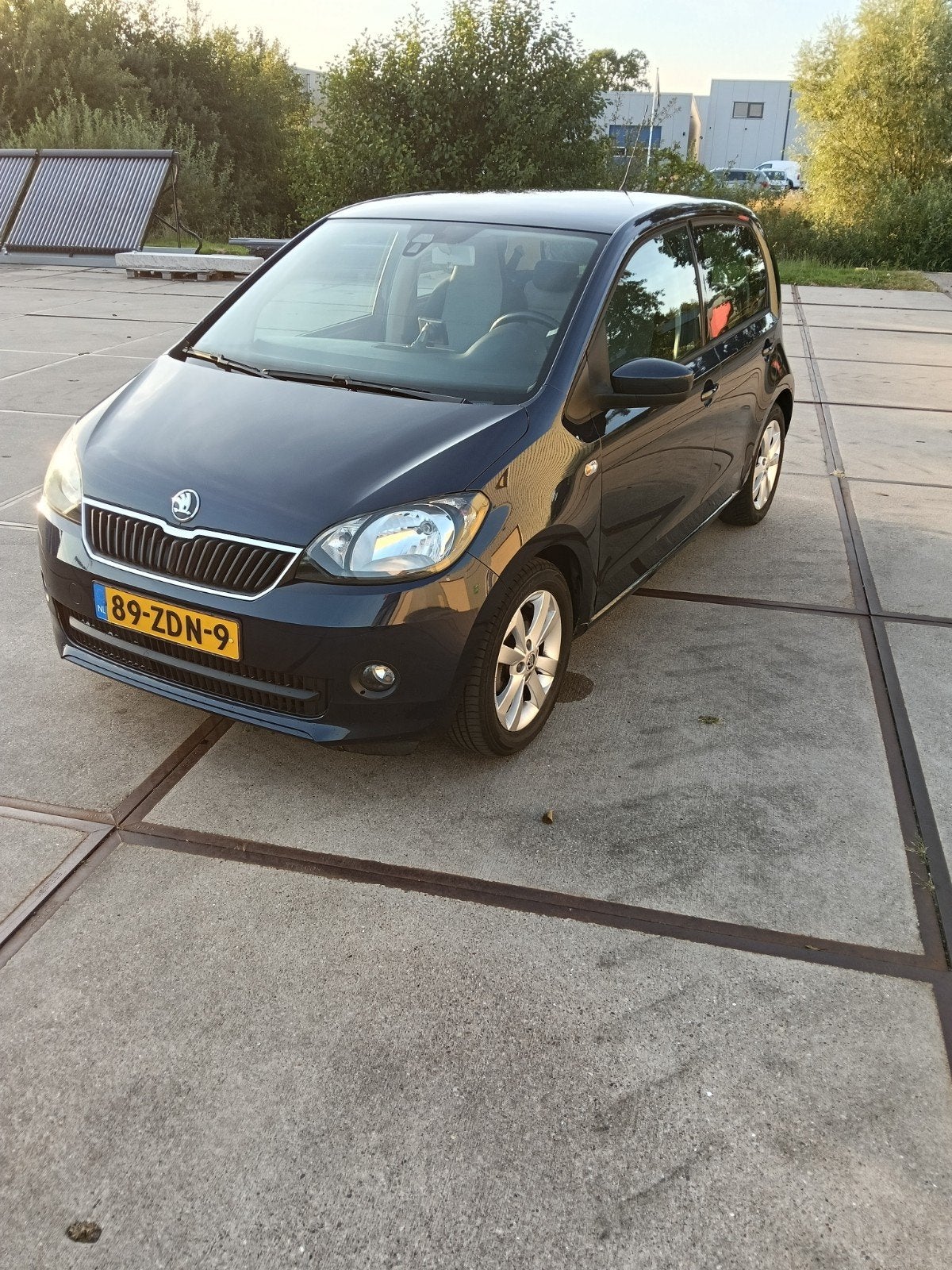 Skoda Citigo 1.0 T 44KW 2012 Blauw, Auto's, Voorwielaandrijving, Euro 5, Stof, 840 kg