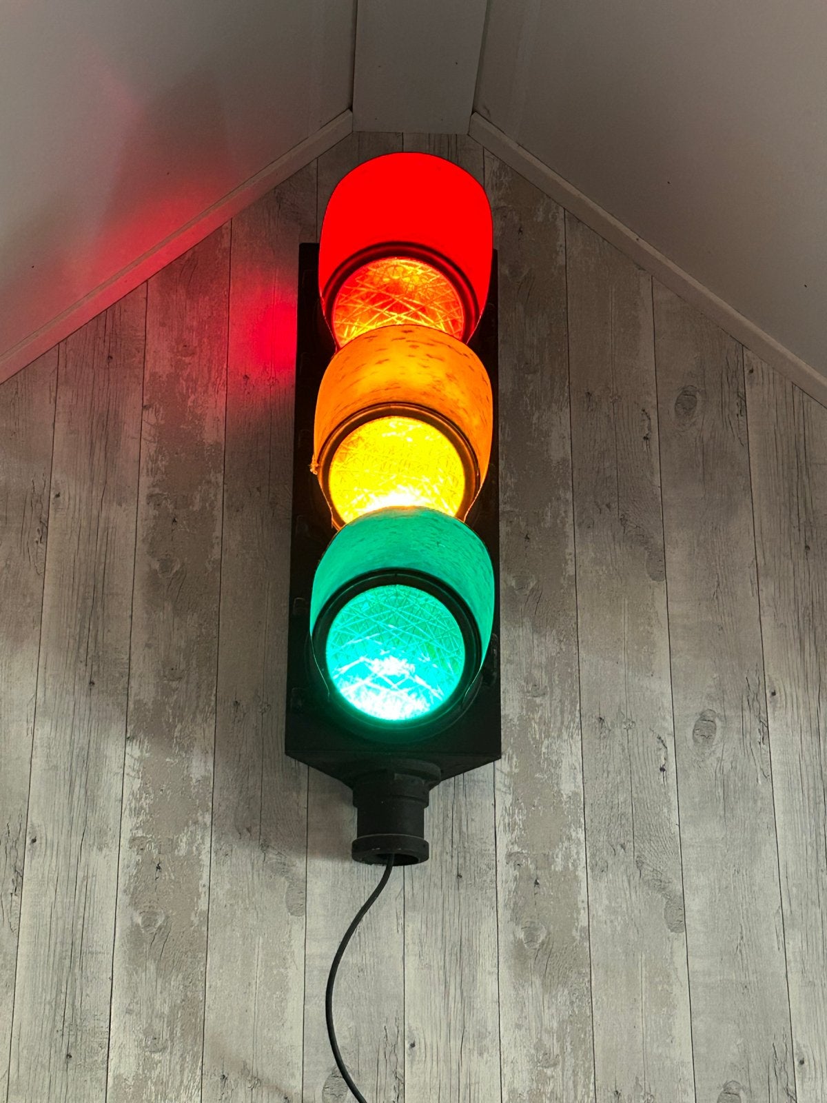 Vintage Verkeerslicht - Decoratieve Lamp, Ophalen