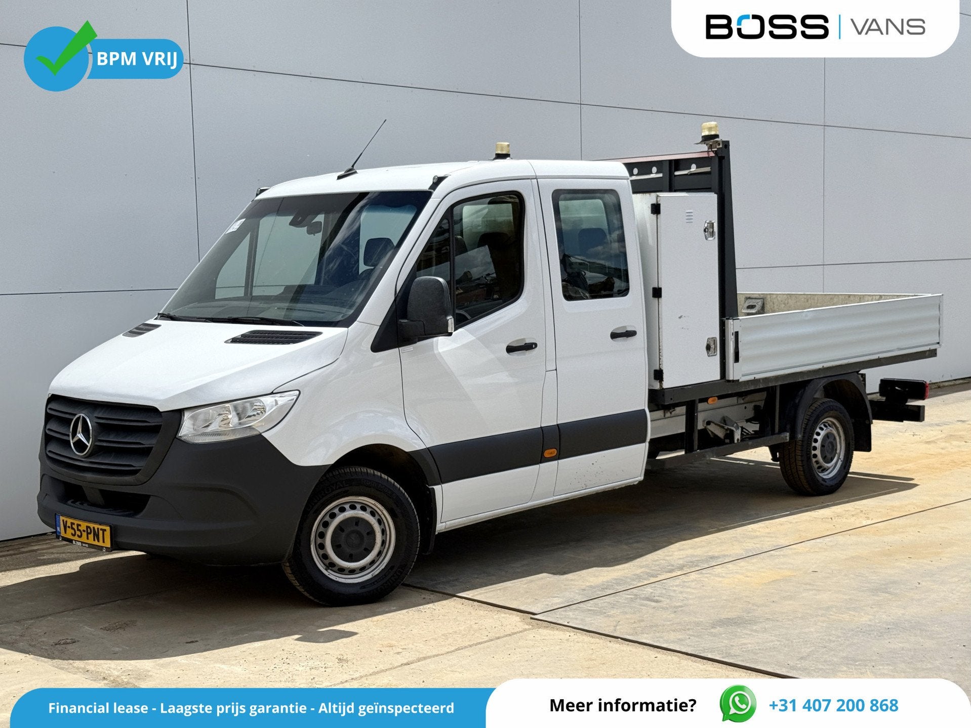 Mercedes-Benz Sprinter 314 2.2 CDI DC Open Laadbak Dubbele C, Auto's, 2616 kg, Gebruikt, Zwart, 2000 kg