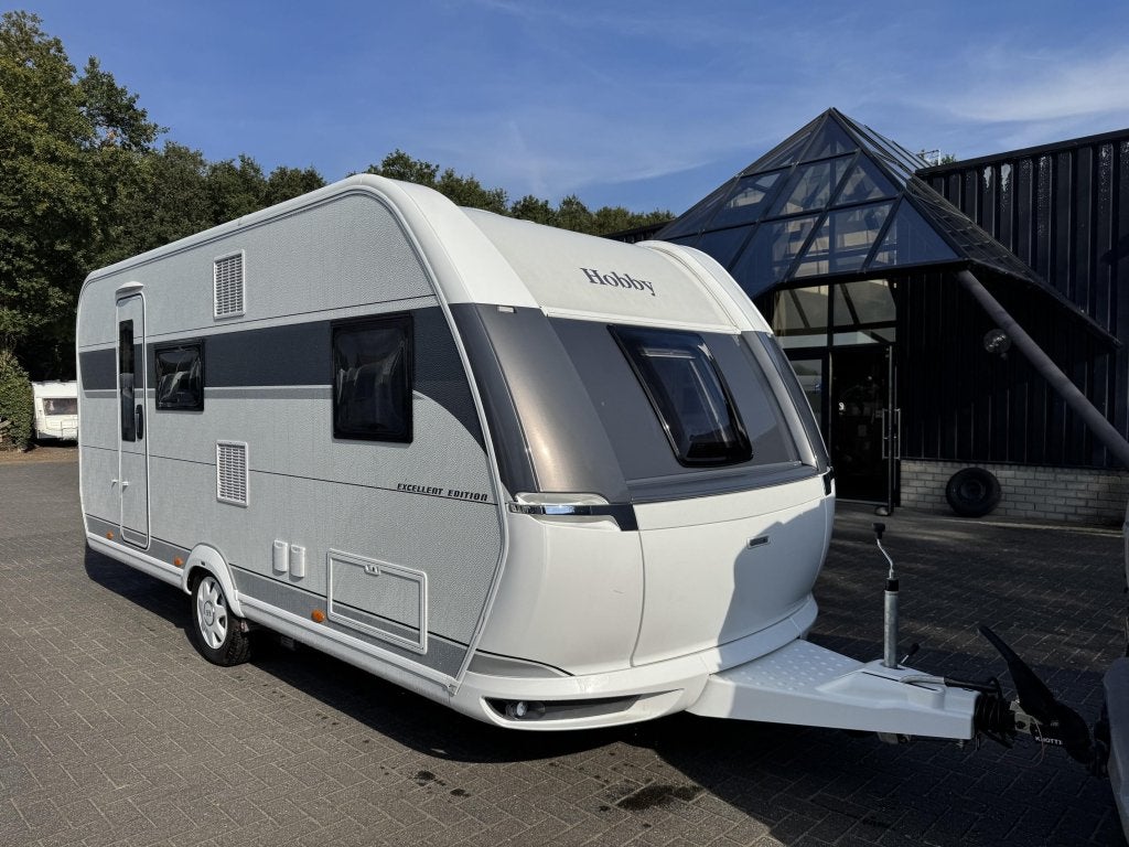 Hobby Excellent Edition 490 KMF 2024 | Mover | Airco | Tent, Hobby, Bedrijf, Dwarsbed, 4 tot 5 meter
