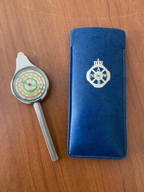 Vintage Kaartmeter met Etui - Nauwkeurige Afstandsmeting, Ophalen of Verzenden