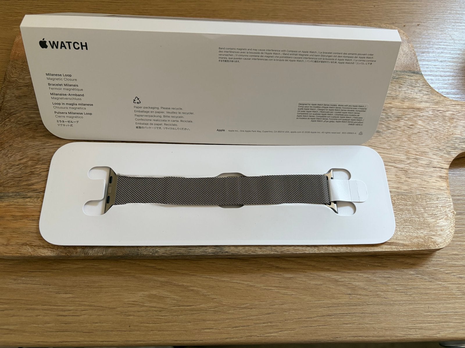 2 Apple Milanees bandjes titanium prijs is voor 2, Ophalen of Verzenden, Nieuw