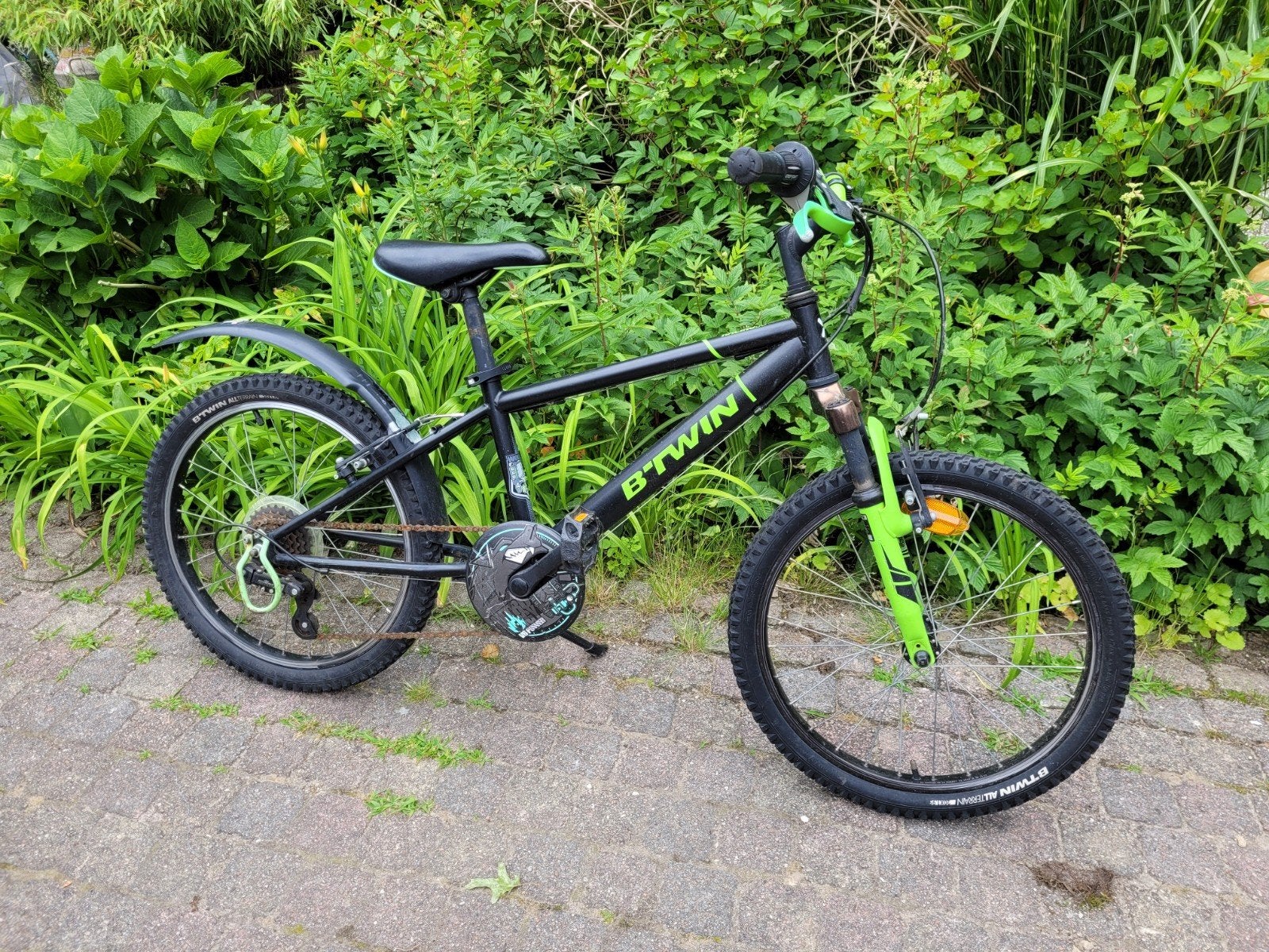 B'Twin Racing Boy 500 Fiets 20 inch - 6-8 jaar, Ophalen, 20 inch of meer, Gebruikt, Velgrem