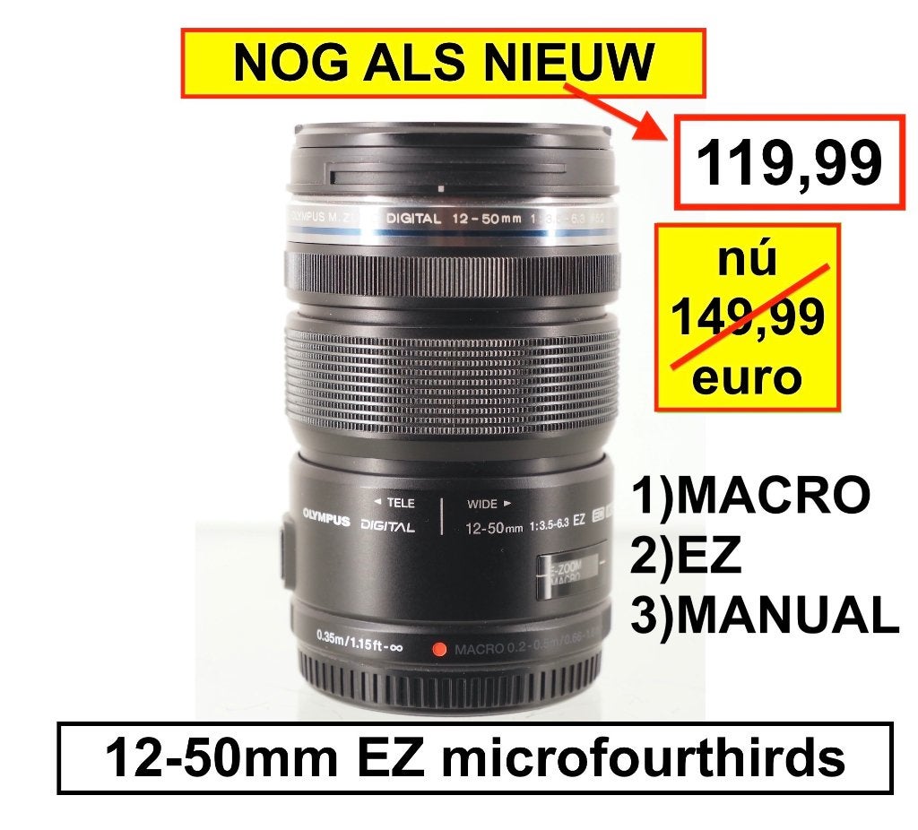 ALS NIEUW OM-system / Olympus 12-50mm EZ MSC mft met MACRO, Macrofunctie, Micro Four Thirds, Olympus, Ophalen of Verzenden