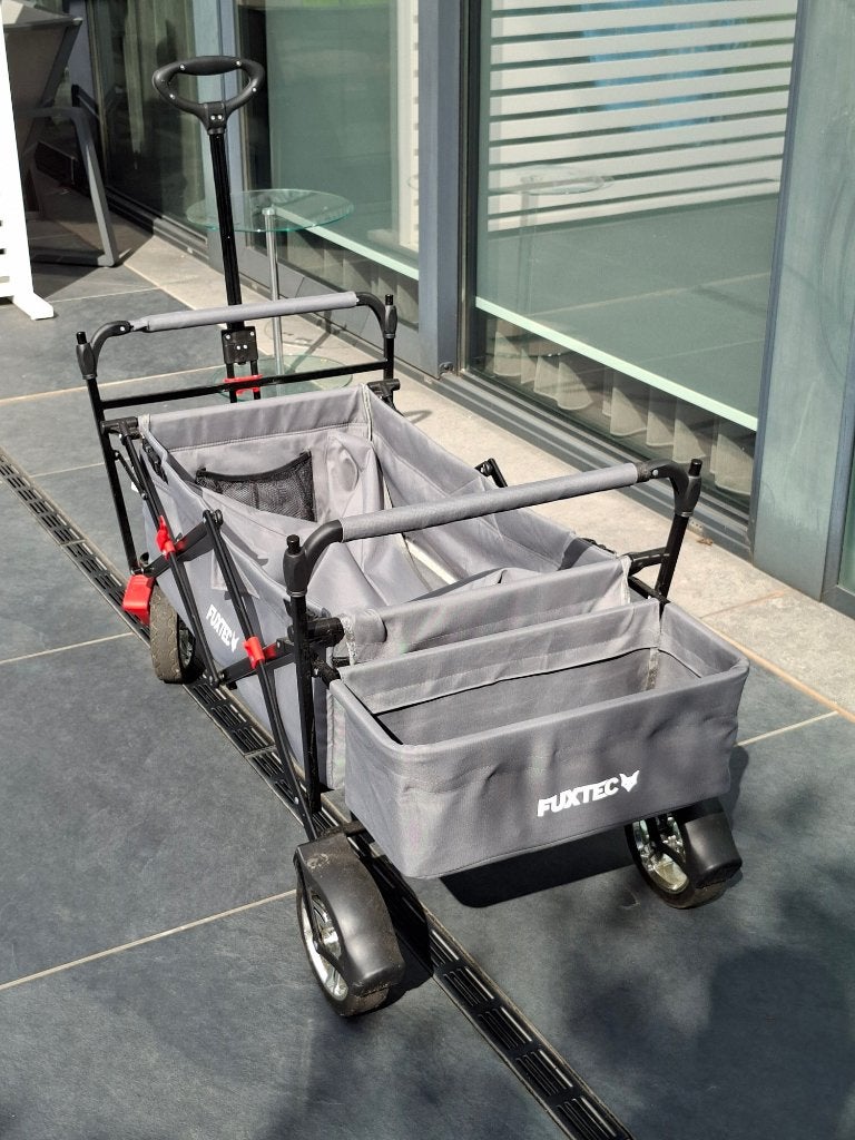 Fuxtec bolderkar met afdekzeil, Ophalen, Opvouwbaar, Zo goed als nieuw
