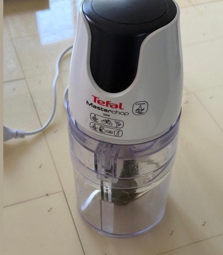 Tefal Masterchop 500W hakmolen, Minder dan 1 liter, Ophalen of Verzenden, Gebruikt, 1 snelheid