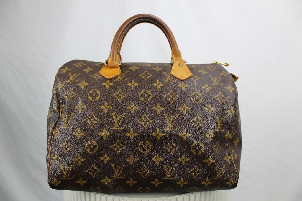 Louis Vuitton Speedy 30 - 1114, Sieraden, Tassen en Uiterlijk, Tassen | Damestassen, Gebruikt, Bruin, Ophalen of Verzenden, Lv
