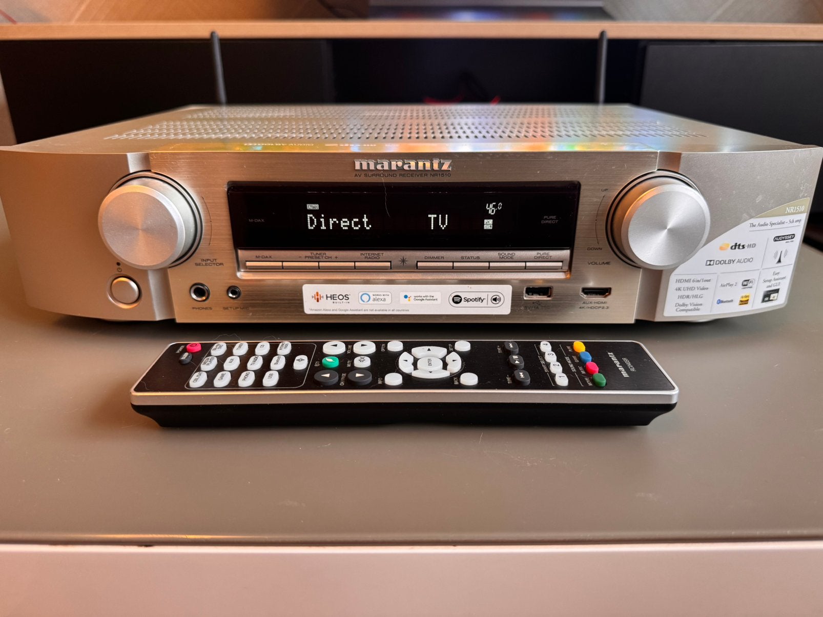 Marantz NR1510 AV Surround Receiver Versterker, Ophalen, Zo goed als nieuw, 60 tot 120 watt, Marantz