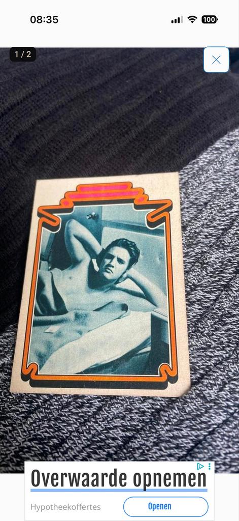 Vintage Elvis Presley verzamelkaart (1978), Ophalen of Verzenden, Gebruikt, Foto of Kaart