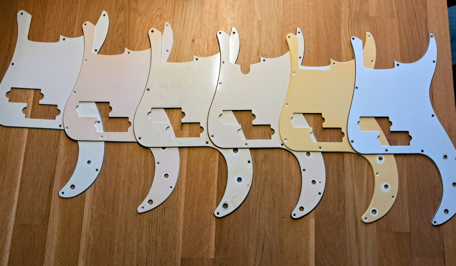 Precision Bass slagplaten 6x diverse kleuren wit/crème, Muziek en Instrumenten, Ophalen of Verzenden
