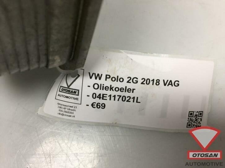 vw polo 2g 2018 vag oliekoeler olie koeler 04e117021l, Gebruikt, Volkswagen, Volkswagen AG, Berliner Ring 2
38440  Wolfsburg, DE