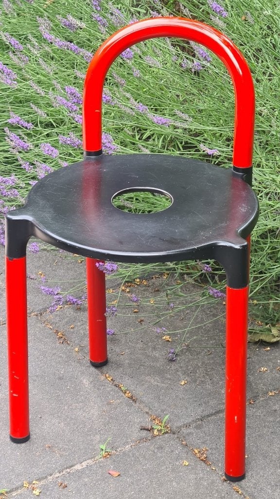 Kartell stoel POLO 1970-80 Design Anna Castelli Ferreri, Ophalen, Space age, Eén, Rood