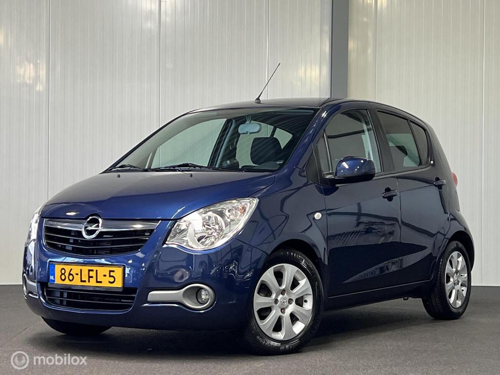 Opel Agila 1.2 Edition AUTOMAAT [ NAP airco LM ], Auto's, Opel, 86 pk, 40 €/maand, 4 cilinders, Blauw