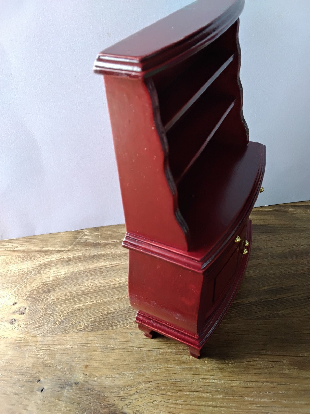 Mahonie houten kast 1:12, Ophalen of Verzenden, Nieuw, Poppenhuis