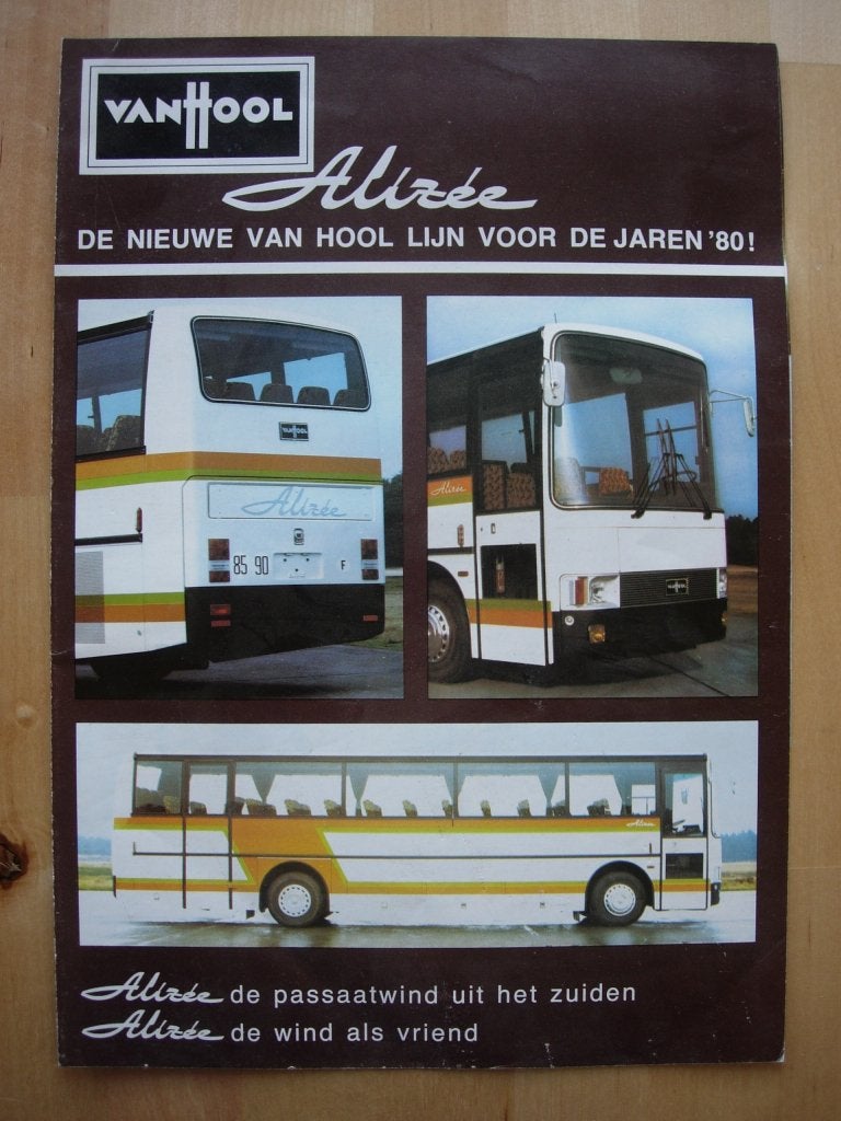 Van Hool Alizee Bus Brochure 1979, Van Hool, Ophalen of Verzenden, Zo goed als nieuw, Overige merken