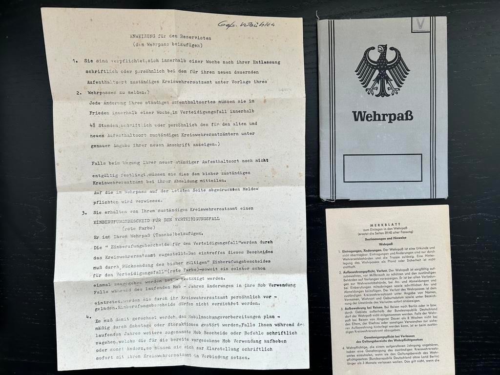 Bundeswehr Raket Artillerie wehrpass, Ophalen of Verzenden, Landmacht, Duitsland, Overige typen