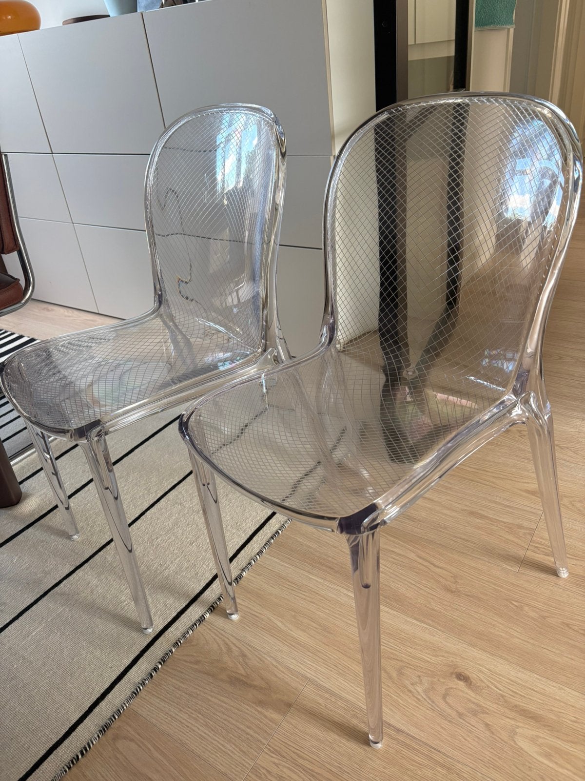 2x Kartell Thalya stoel - transparant polycarbonaat, Huis en Inrichting, Stoelen, Ophalen, Kunststof, Gebruikt, Twee