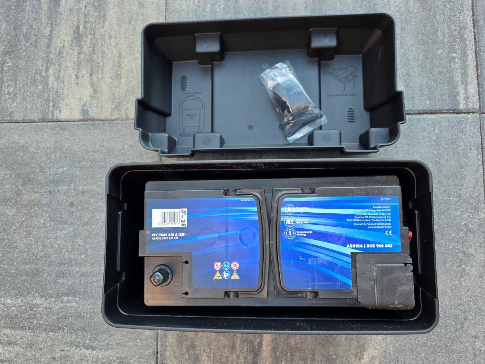 Accu 95 Ah met accubak - Ideaal voor boot of camper, Nieuw