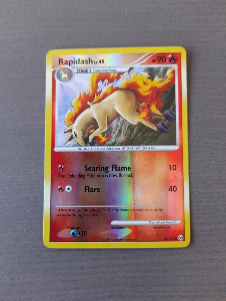 2009 arceus 47/99 rapidash reverse, Ophalen of Verzenden, Zo goed als nieuw, Losse kaart, Foil