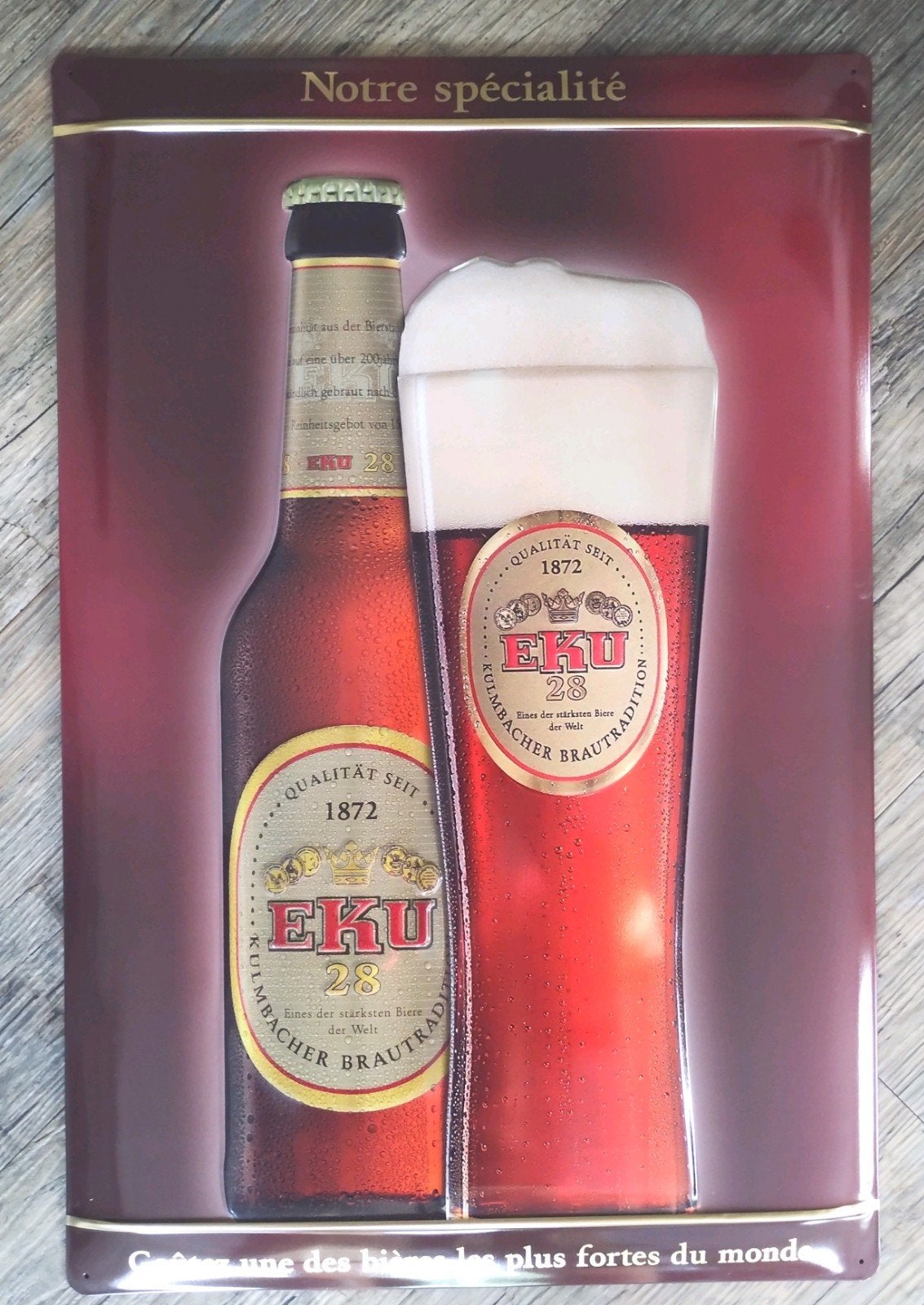 Eku bier reclamebord, Ophalen of Verzenden, Nieuw, Reclamebord, Plaat of Schild, Overige merken