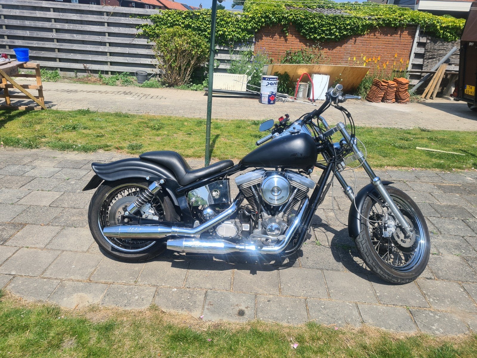 Harley Davidson eigenbouw kenteken, Motoren, 2 cilinders, 1340 cc, Motorrijbewijs A, Gebruikt