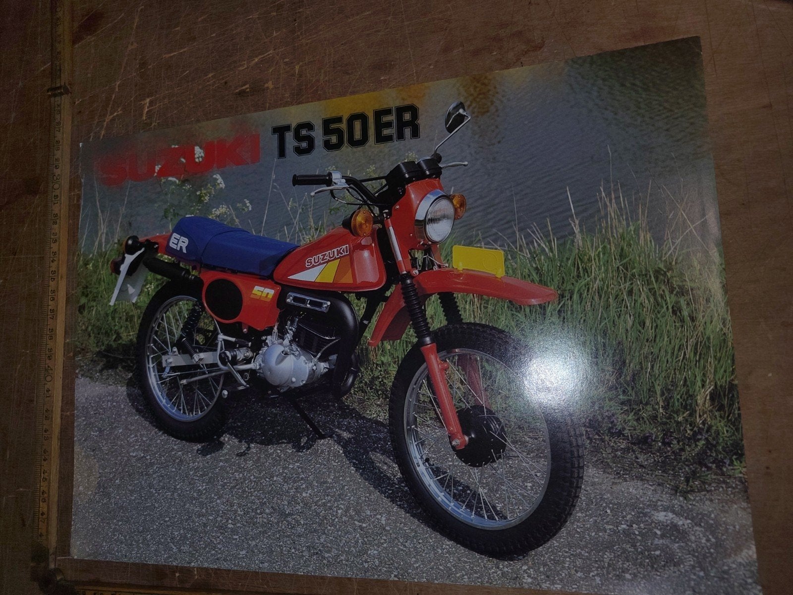 brochure Suzuki TS50ER, Ophalen of Verzenden, Zo goed als nieuw