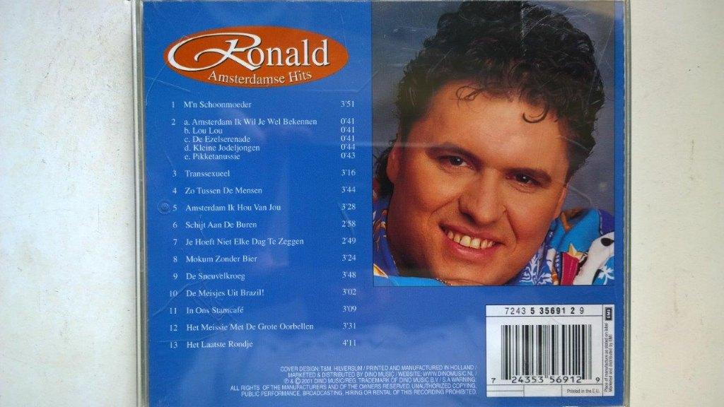 Ronald - Amsterdamse Hits, Ophalen of Verzenden, Zo goed als nieuw, Levenslied of Smartlap