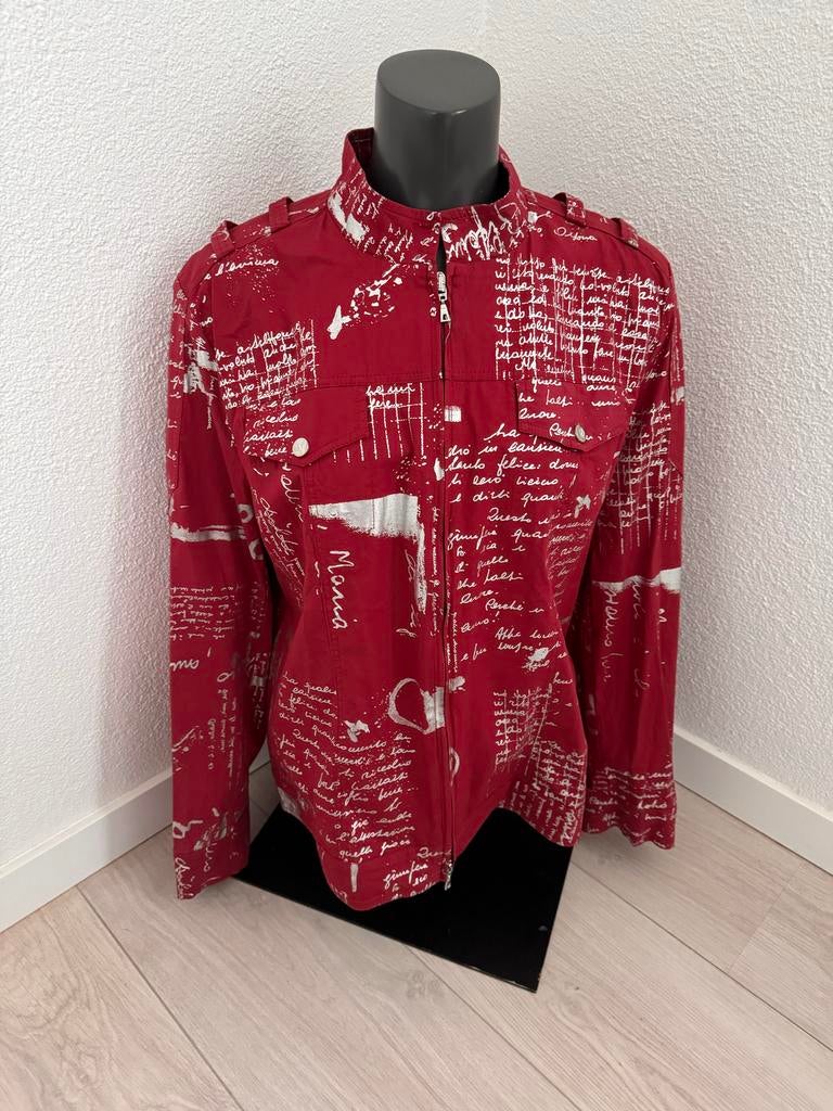 Tuzzi Jasje Donkerrood met Zilveren Accenten Maat 42/44, Ophalen of Verzenden, Gedragen, Maat 42/44 (L), Rood