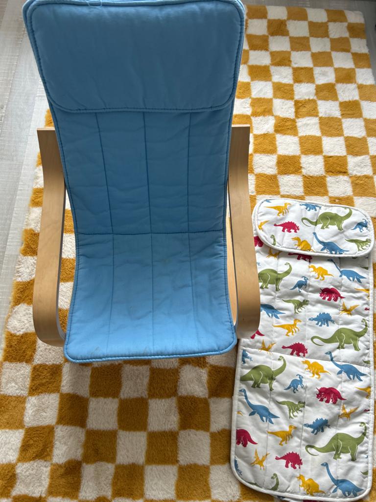 IKEA Poäng kinderstoel met 2 hoezen, Ophalen, Zo goed als nieuw, Overige typen