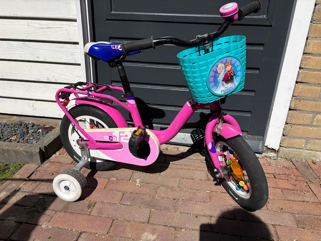 Roze kinderfiets met zijwieltjes - Ideaal voor beginners, Ophalen, Terugtraprem, Zijwieltjes, 16 tot 20 inch