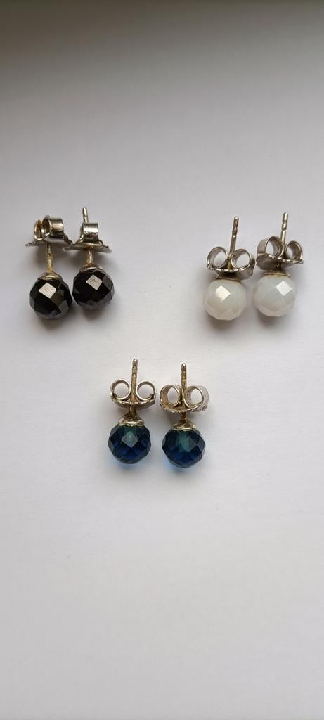 Ti Sento zilveren oorbellen met zirkonia, Ophalen of Verzenden, Zo goed als nieuw, Zilver, Zilver