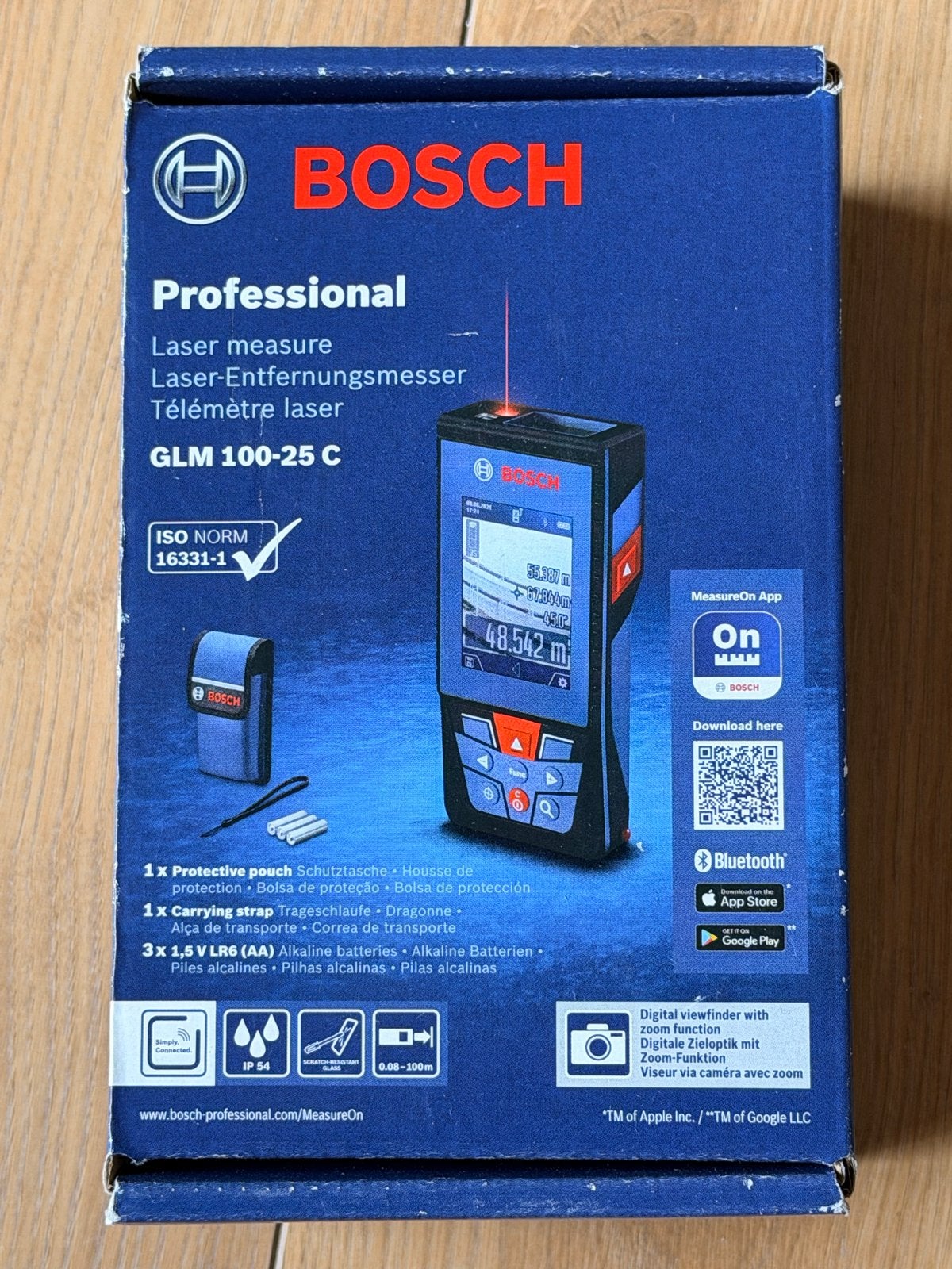 Bosch GLM 100-25 C Laser Afstandsmeter - Nieuw Geseald, Ophalen of Verzenden, Nieuw, Afstand