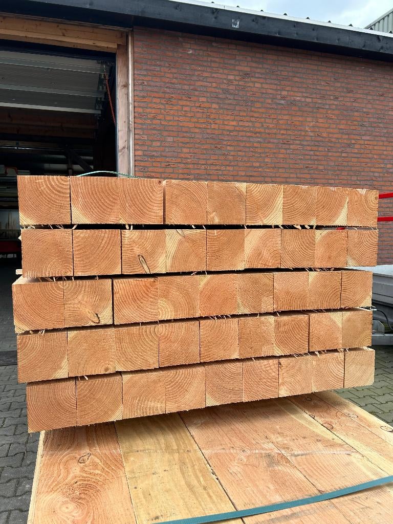 Douglas fijn bezaagd 120x120 | 12x12 | Palen Balken, Ophalen of Verzenden, Nieuw, 250 cm of meer, Palen