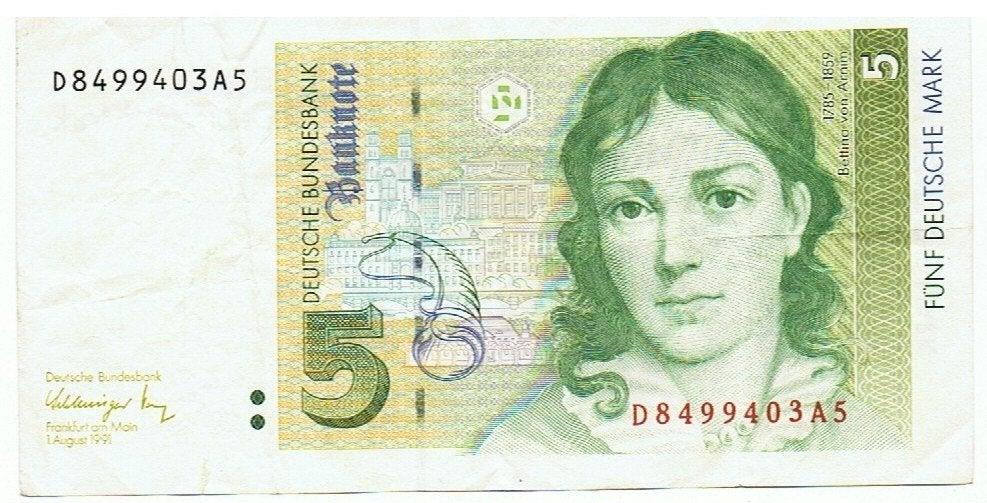 Banknote Duitsland 5 mark  Nr. 413, Ophalen of Verzenden, Overige landen, Los biljet