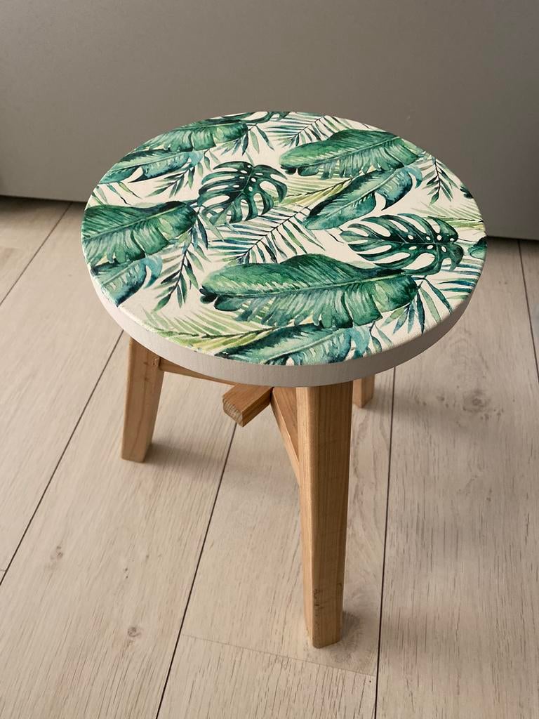 Krukje met opdruk, Ophalen, Zo goed als nieuw, Hout
