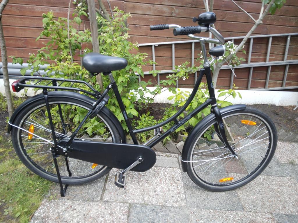 T.K.Mooie Zwarte Damesfiets Classic Bike  Tounis 28.inch., 53 tot 56 cm, Ophalen of Verzenden, Zo goed als nieuw