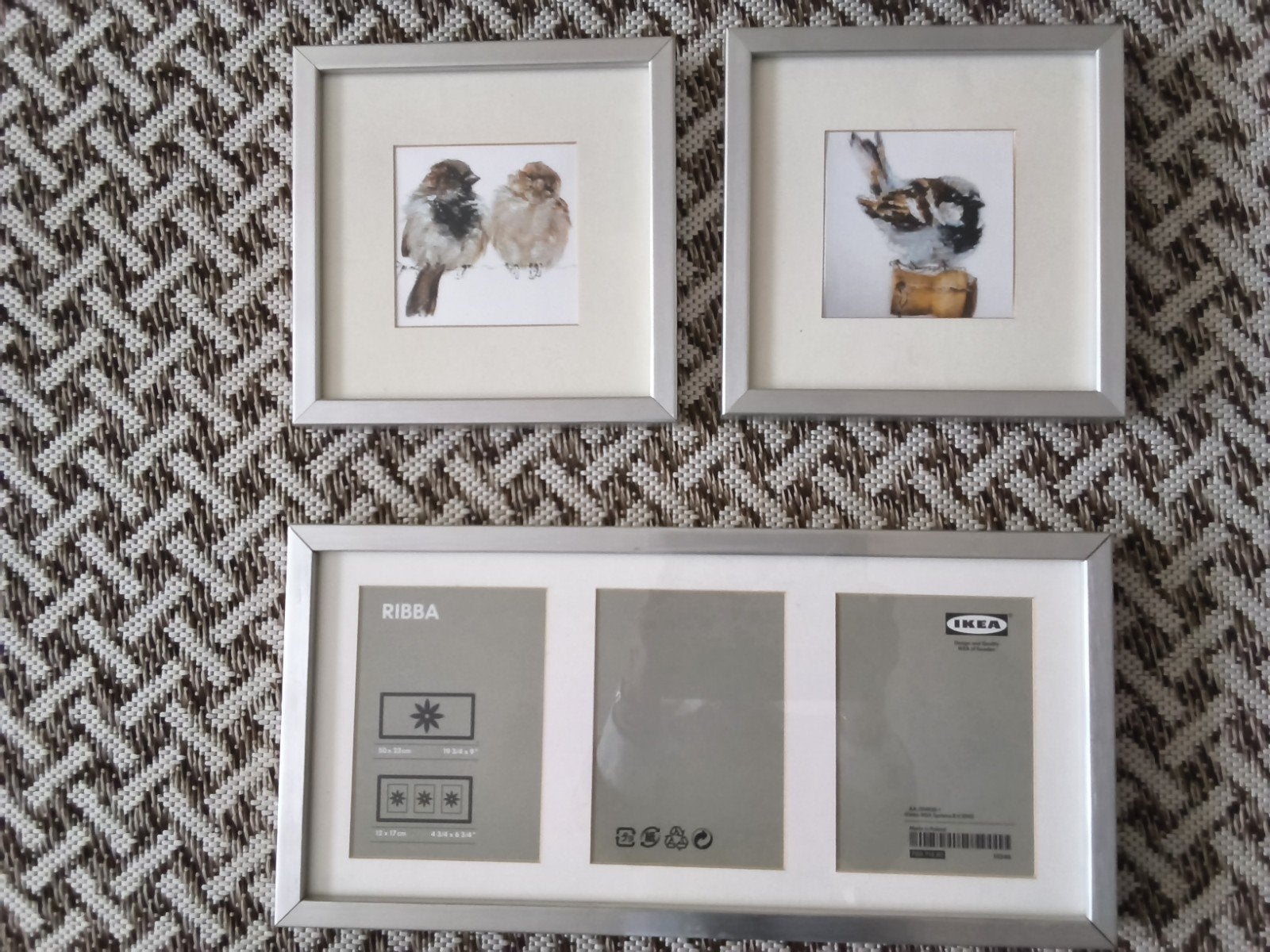 IKEA RIBBA Fotolijsten - Set van 3 (Zilverkleurig), Ophalen, Zo goed als nieuw, Zilver, Hout