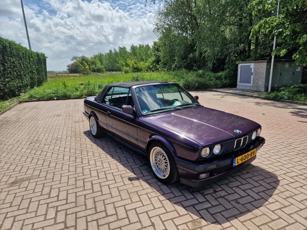 BMW E30 3-Serie 318i Cabrio 1993 Daytona Violett, Achterwielaandrijving, Overige kleuren, Cabriolet, 4 stoelen