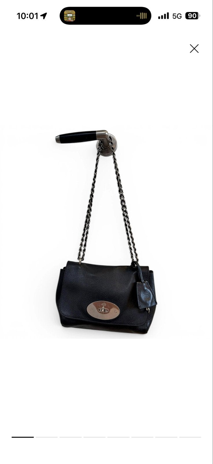 Mulberry Lily Small Zwart Leren Schoudertas, Ophalen of Verzenden, Gebruikt, Zwart, Schoudertasje