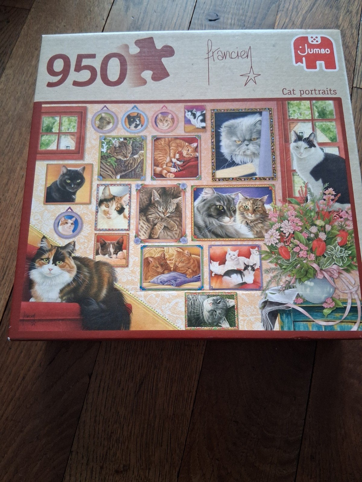 Puzzel Franciens katten, Hobby en Vrije tijd, Ophalen, 500 t/m 1500 stukjes, Zo goed als nieuw