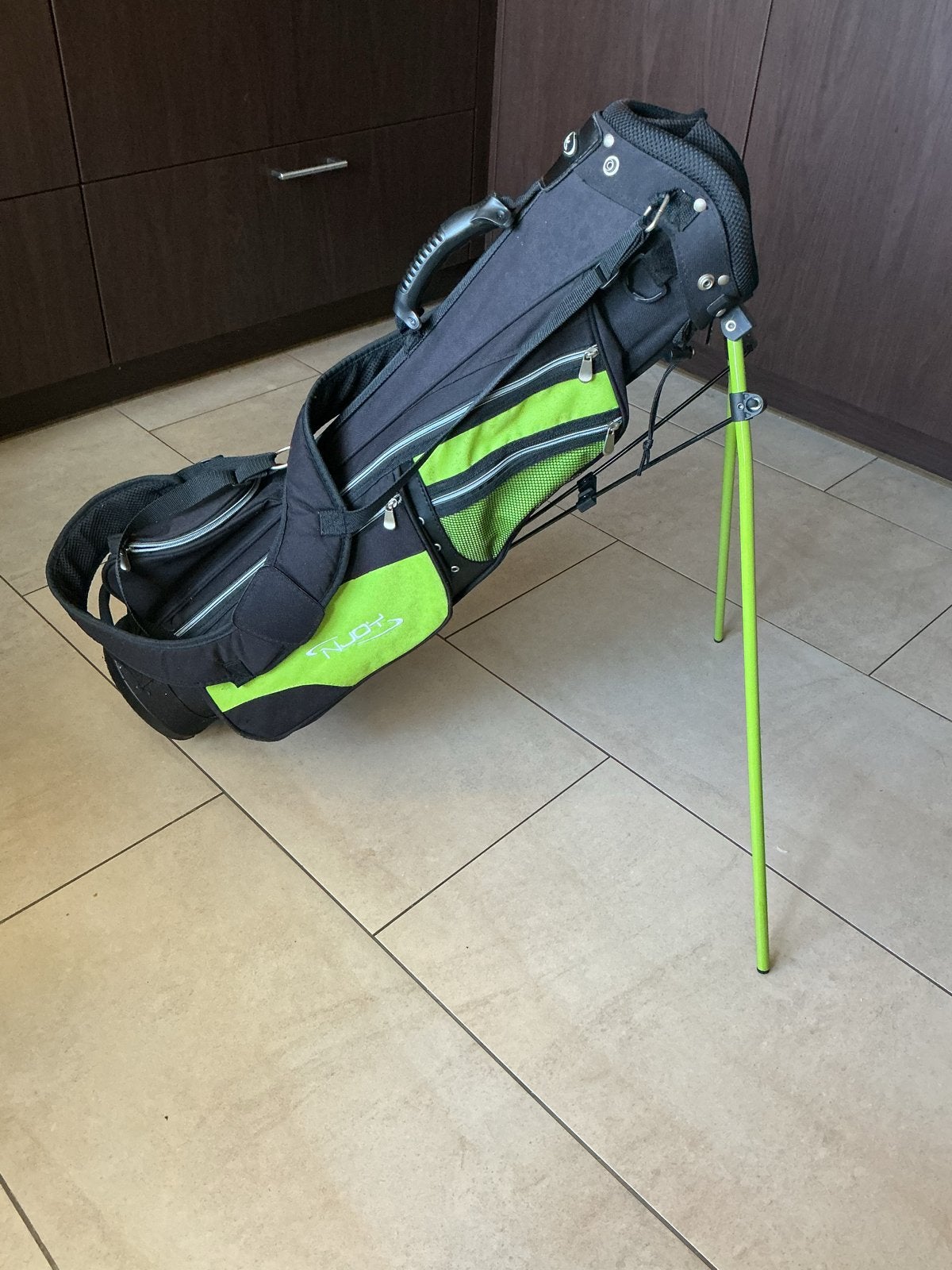NJoy Golf Standbag - Zwart/Groen, Sport en Fitness, Ophalen of Verzenden, Zo goed als nieuw, Tas, Overige merken