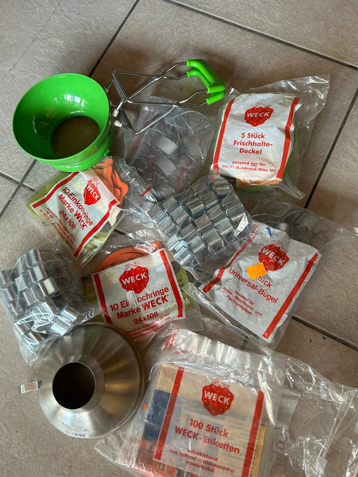 Weckpotten, rubbers etc merk Weck + toebehoren, Ophalen, Voorraadpot, Overige merken, Glas