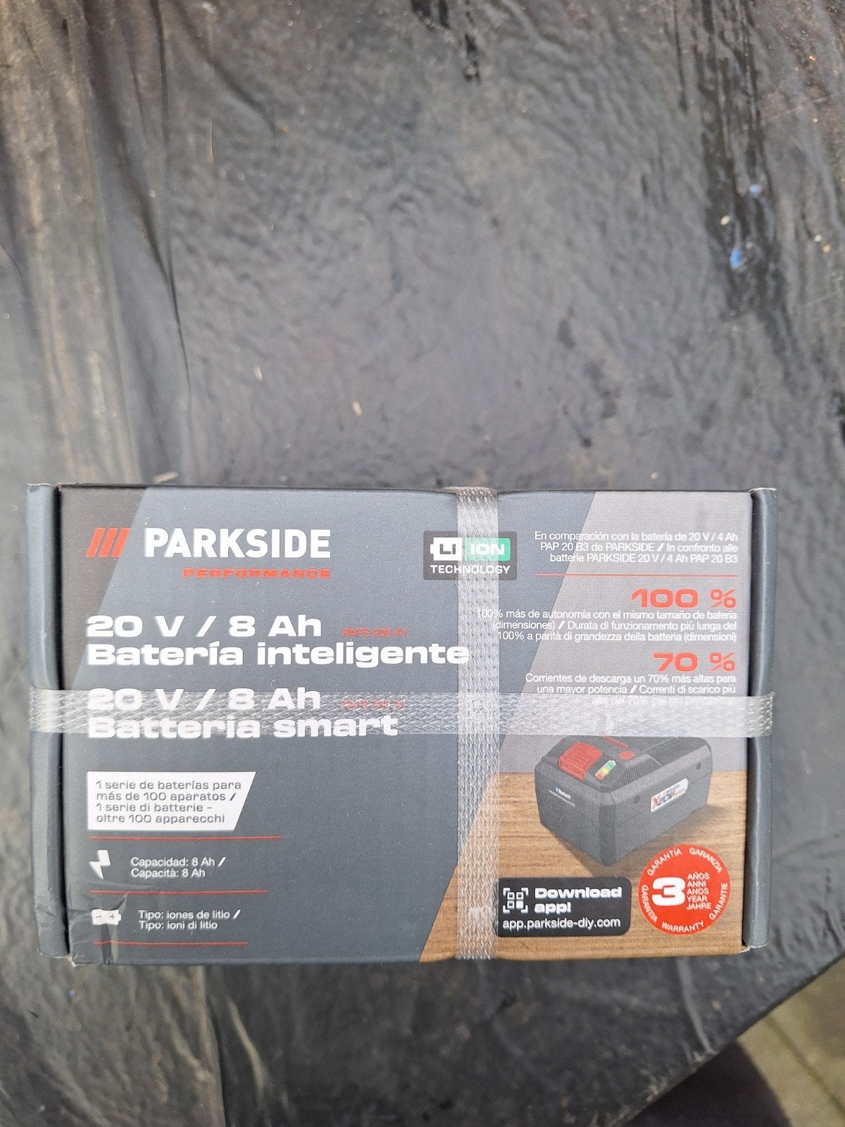 Parkside Performance 20V 8Ah Smart Accu met Bluetooth, Ophalen of Verzenden, Nieuw