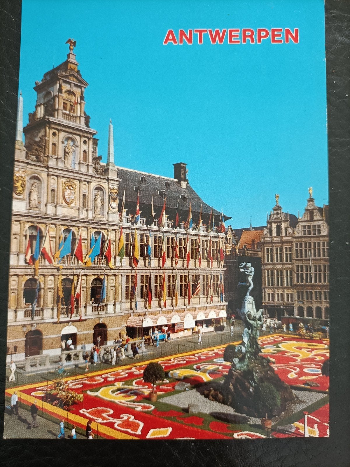 Antwerpen / Anvers 1989. Grote Markt bloementapijt, Ophalen of Verzenden, 1980 tot heden, Gelopen, Antwerpen