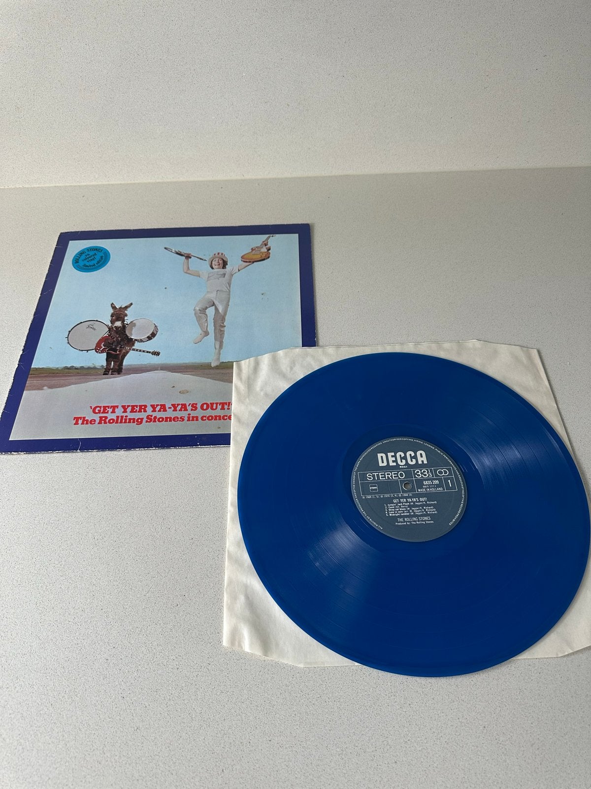 The Rolling Stones - Get Yer Ya-Ya's Out! (Blauw Vinyl), Cd's en Dvd's, LP, Gebruikt, Colored vinyl, Ophalen of Verzenden