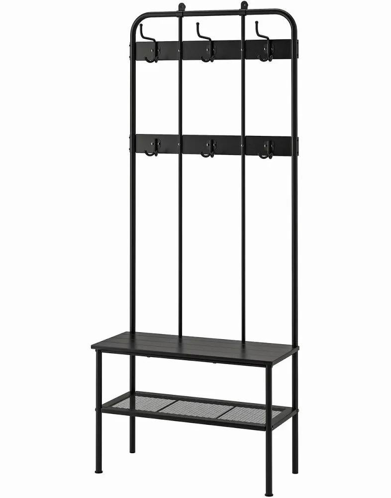 IKEA NIPÅSEN / BAGGMUCK kapstok met bankje, Huis en Inrichting, Woonaccessoires | Kapstokken, Ophalen, Zo goed als nieuw, Metaal