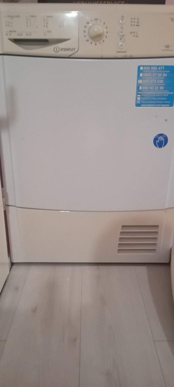 Indesit wasdroger, Ophalen, 6 tot 8 kg, Gebruikt, Voorlader