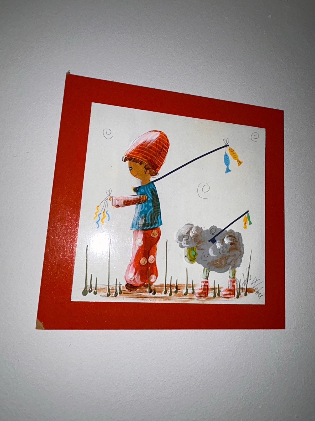 Handgeschilderd schilderij “Voor eens en voor altijd”, Antiek en Kunst, Kunst | Schilderijen | Modern, Ophalen, Figuren, Hout