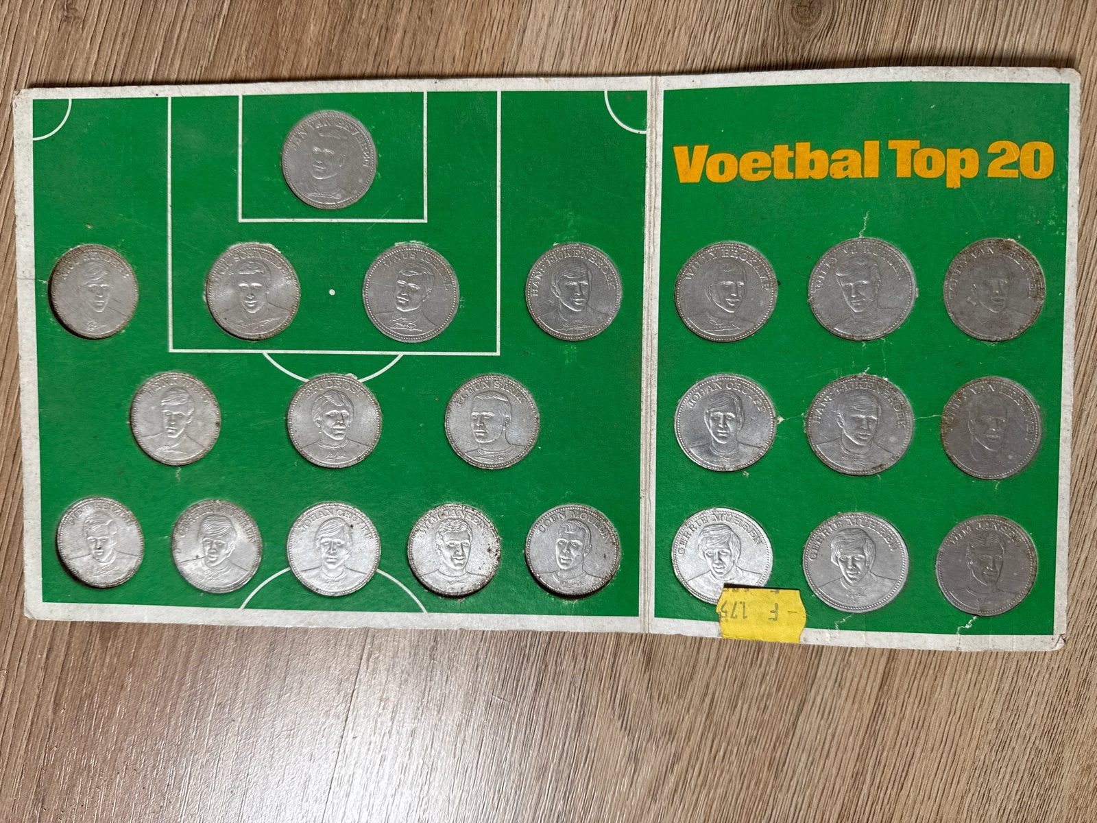Voetbal Top 20 Munten Verzameling 1970 - Incl. Johan Cruijff, Verzamelen, Ophalen of Verzenden, Gebruikt, Overige sporten, Overige typen